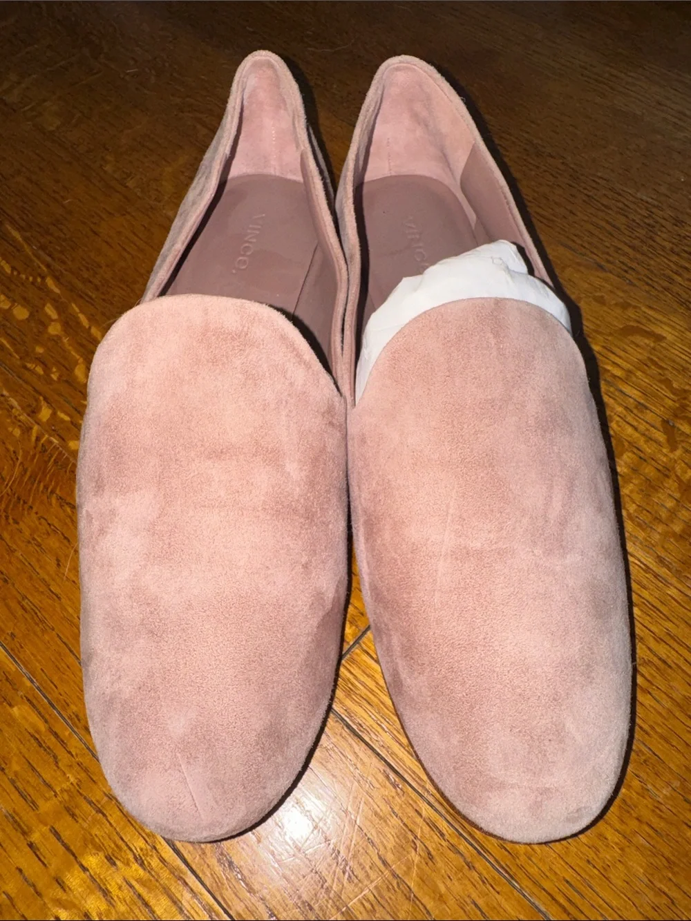 Vince Blush Suede Slip-On Loafers